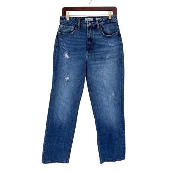 KanCan Denim - KanCan Signature 90s Straight High Rise Distressed Blue Jeans 28 Vintage Y2K